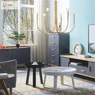Swoop Arm Chandelier - Retro Elegance For Luxurious Living And Dining Spaces Ceiling Light