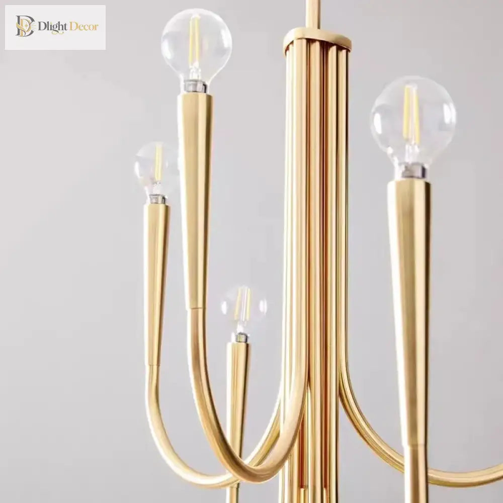 Swoop Arm Chandelier - Retro Elegance For Luxurious Living And Dining Spaces Ceiling Light