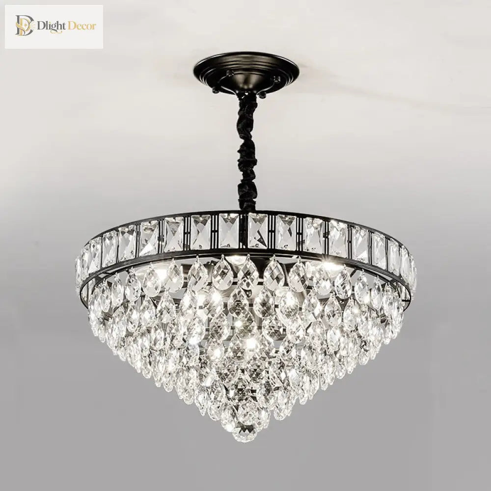 Sylvia Sparkling Symphony: Modern Black 6 - Light Chandelier
