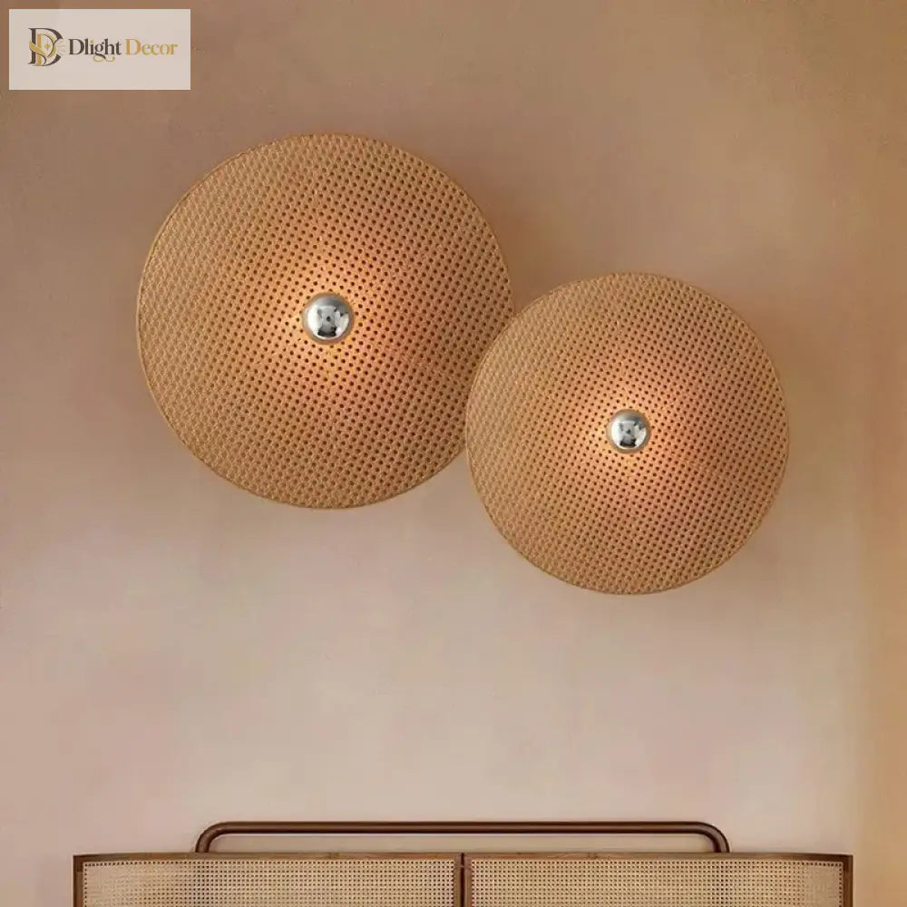 Tan Wall Lamp - Classic Japanese Bamboo For Timeless Home And Restaurant Lighting Wall Lamp