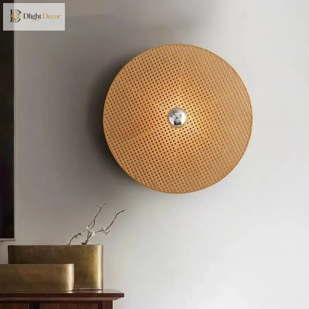 Tan Wall Lamp - Classic Japanese Bamboo For Timeless Home And Restaurant Lighting Wall Lamp