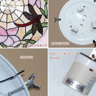 Tiffany Stained Glass Round Ultra - Thin Ceiling Lamp - Elegance For Balconies Corridors Bedrooms