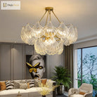 Timeless Postmodern Light Luxury Chandelier - Retro Wrought Iron And Crystal Design Perfect For