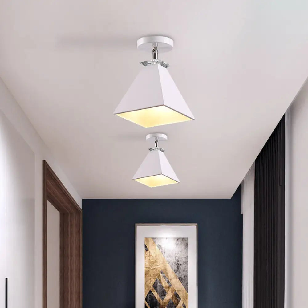 Rachel Modern Pyramid Light: A Touch Of Modernist Flair For Your Home White