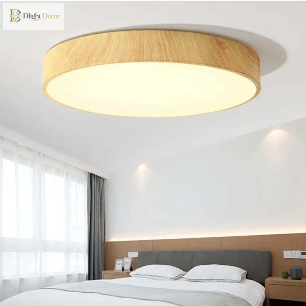Ultra - Thin Wood Grain Led Ceiling Light - Modern Lighting Fixture Ceiling Light
