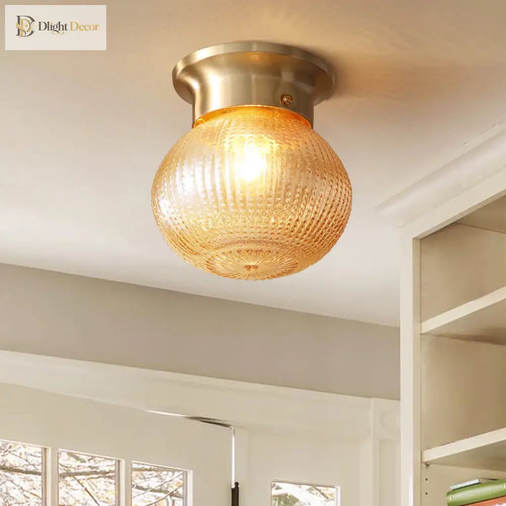 Valentina Modern Gold Flush Mount Ceiling Light