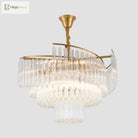 Vanessa Elegance Meets Sparkling Brilliance: The Clear Crystal Postmodern Gold Chandelier