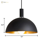 Veronica - A Captivating Black Pendant Lamp With A Checkered Twist Lighting