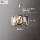 Versatile Dimmable Led Crystal Chandelier - Elegant Lighting Fixture In Gold Chrome And Black