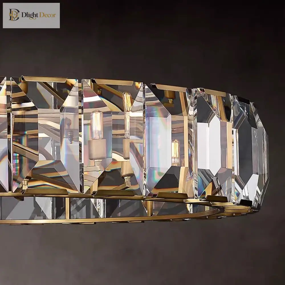 Versatile Dimmable Led Crystal Chandelier - Elegant Lighting Fixture In Gold Chrome And Black