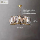 Versatile Dimmable Led Crystal Chandelier - Elegant Lighting Fixture In Gold Chrome And Black