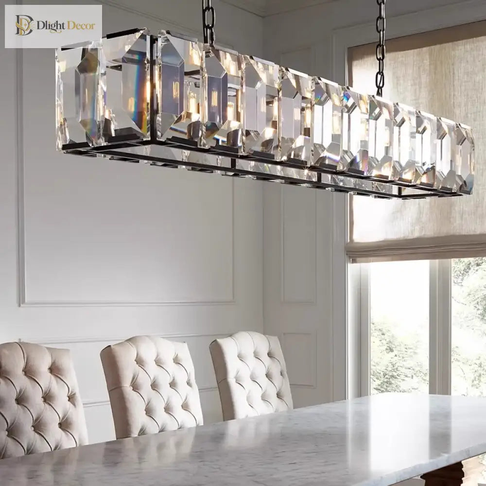 Versatile Dimmable Led Crystal Chandelier - Elegant Lighting Fixture In Gold Chrome And Black