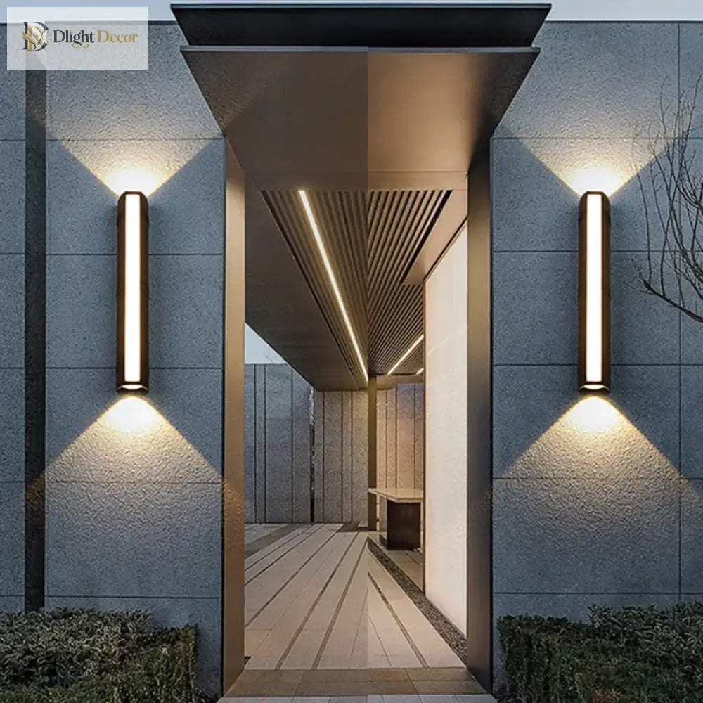 Versatile Up Down Led Wall Lamp - Waterproof Modern Design For Garden Street Corridor And Stairs