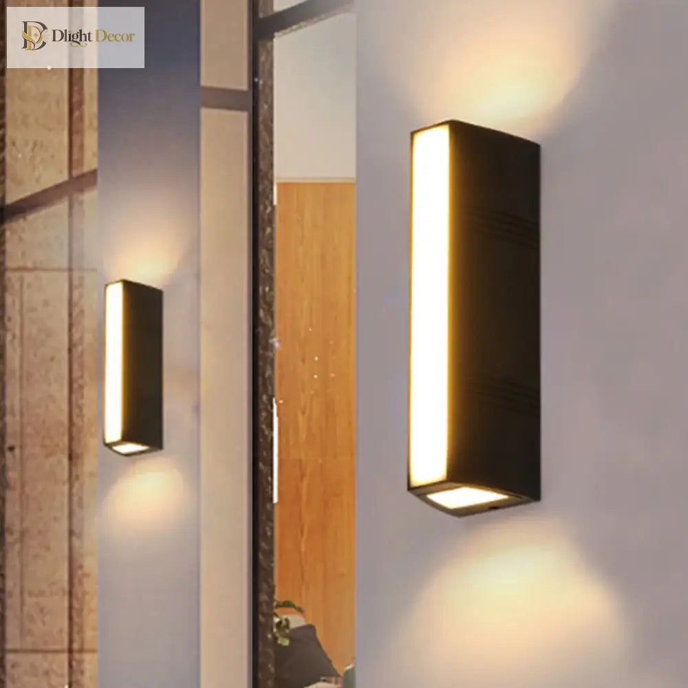 Versatile Up Down Led Wall Lamp - Waterproof Modern Design For Garden Street Corridor And Stairs