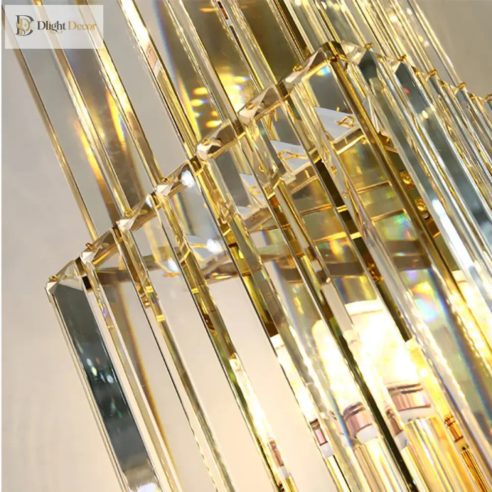 Victoria - Large Crystal Wall Light For Living Room Hall Bedroom Loft Indoor Home Hotel Villa