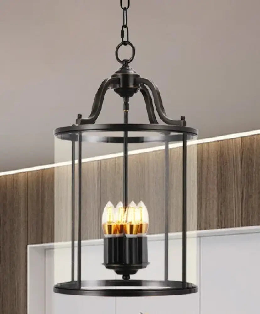 Black 30x53cm Vintage Copper Birdcage Chandelier variant