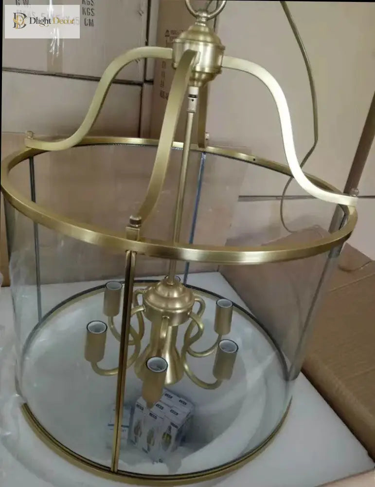 Vintage Copper Birdcage Chandelier alternate finish option