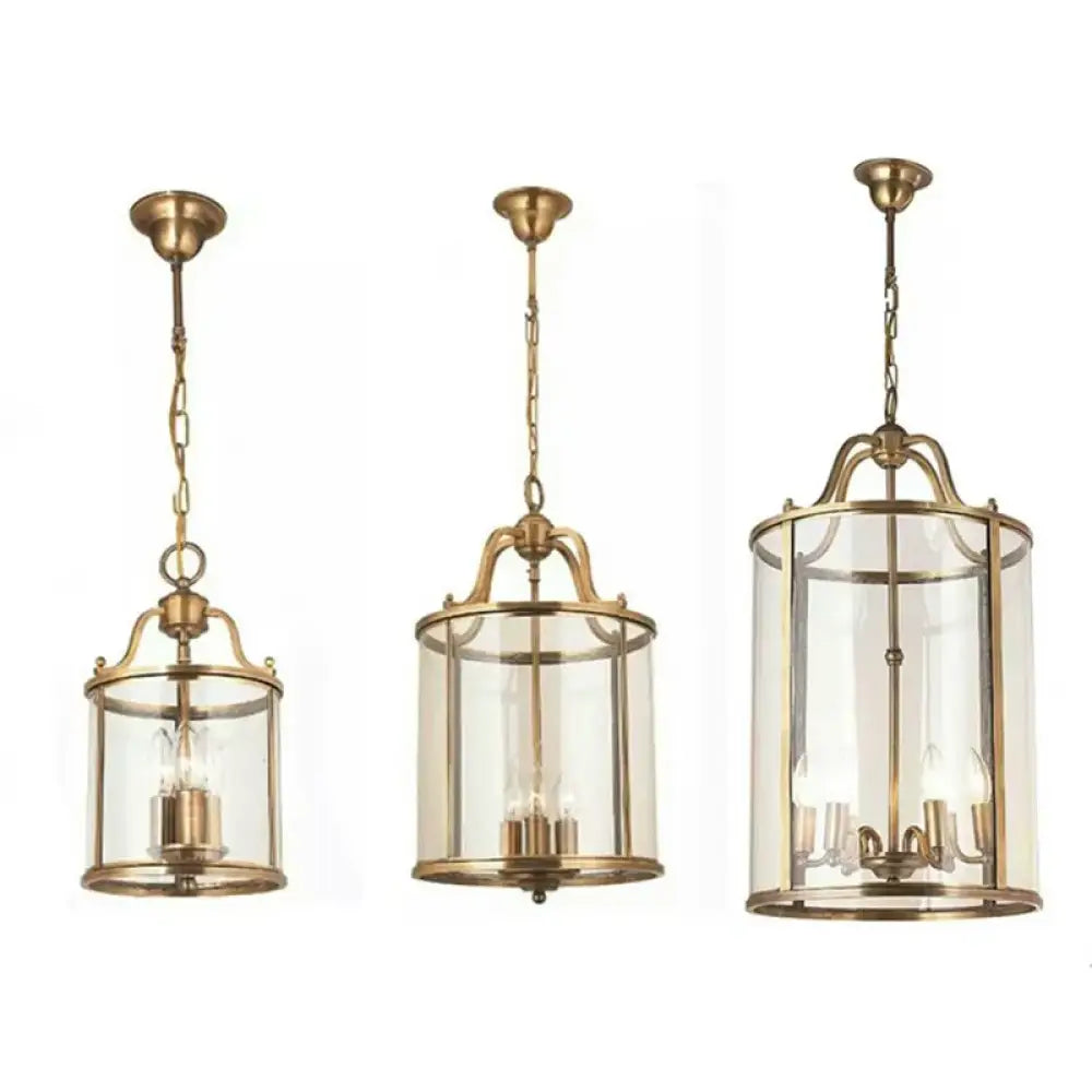 Vintage Copper Birdcage Chandelier in gold finish for luxury dining room lighting