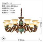10 Heads D110xH50cm European Vintage Resin Chandelier variant