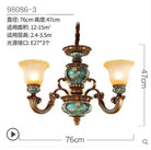 3 Heads D76xH47cm European Vintage Resin Chandelier variant