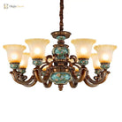 European Vintage Resin Chandelier shown as formal ceiling fixture