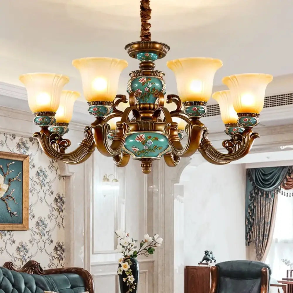 European Vintage Resin Chandelier for villa and restaurant lighting