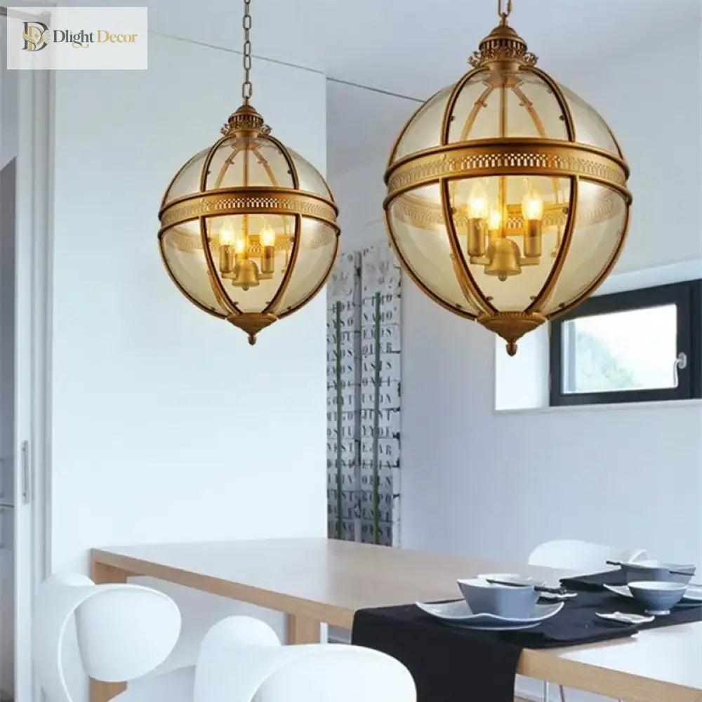 Vintage Globe Pendant Light – product view 4