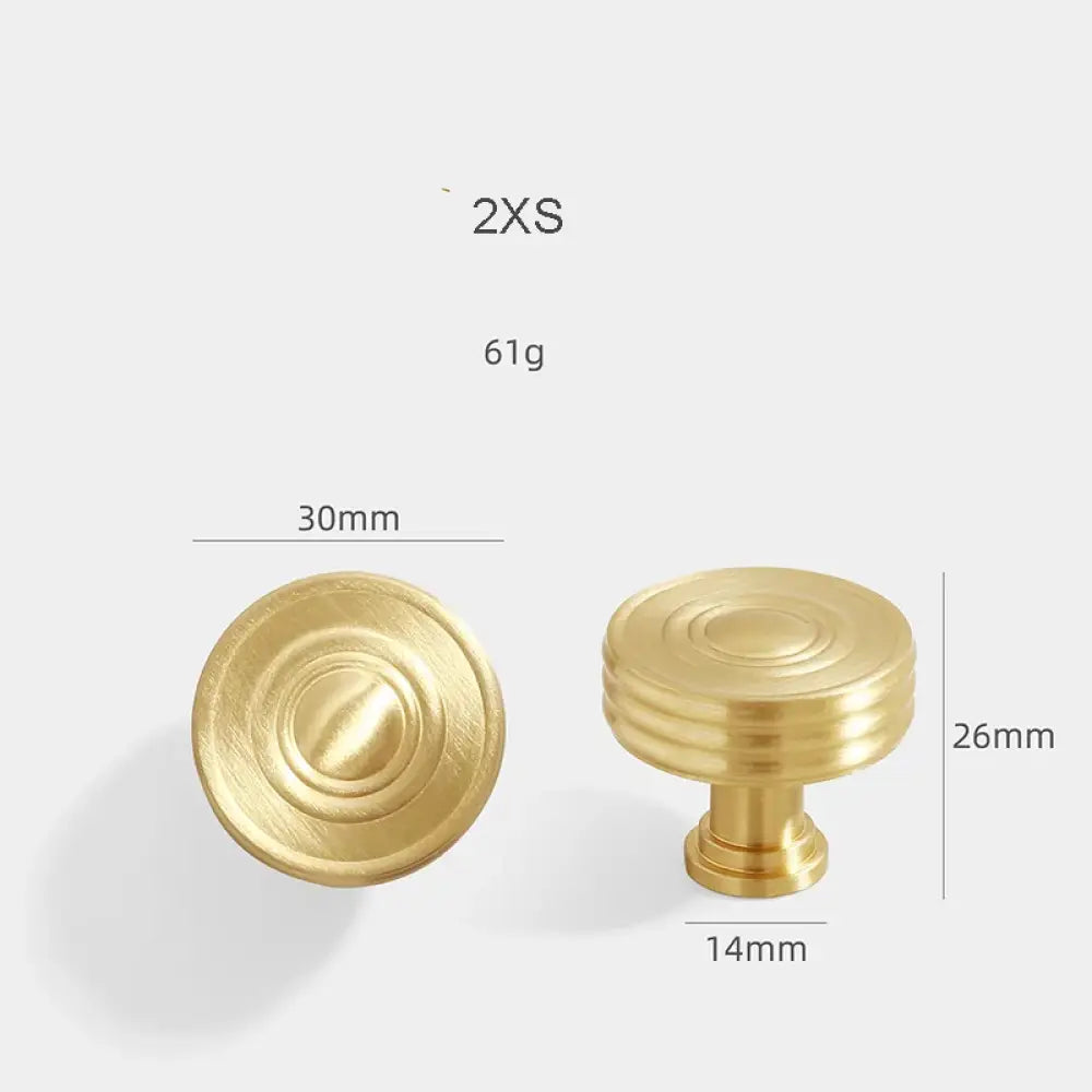 Gold Brass Cabinet Bar Handle – American Vintage Drawer Pull and Wardrobe Knob 30mm knob Handles
