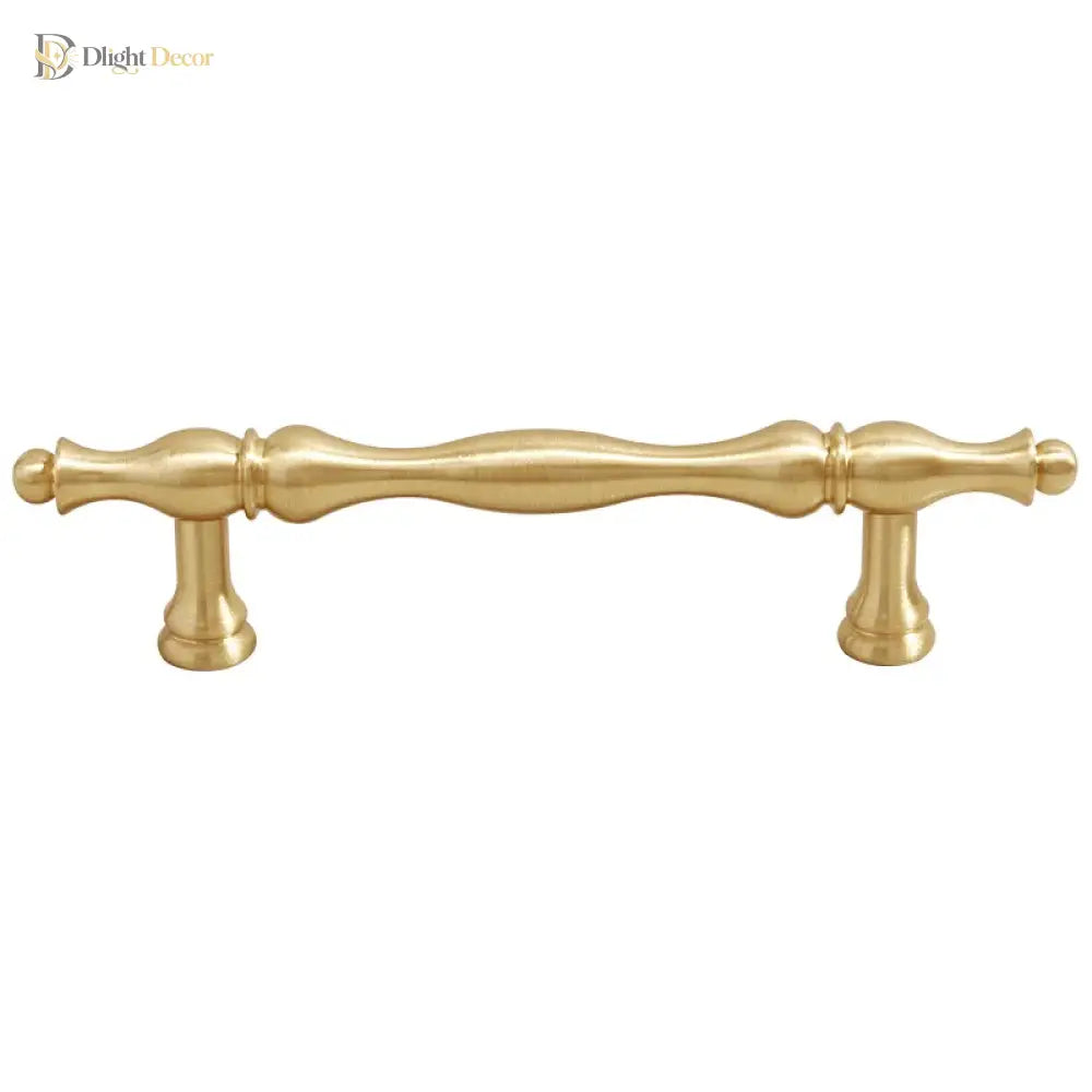 Gold Brass Cabinet Bar Handle – American Vintage Drawer Pull and Wardrobe Knob Handles