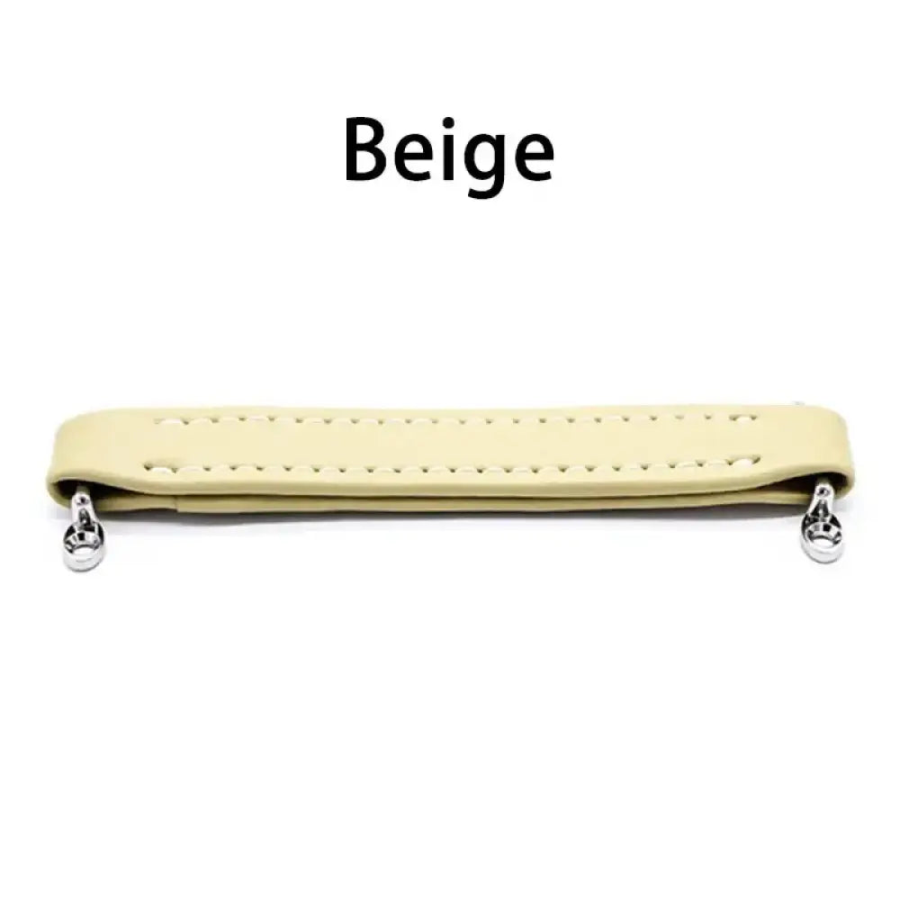 Vintage Leather Furniture Handle – Soft Suitcase-Style Drawer Pulls for Cabinets and Chests Beige Handles