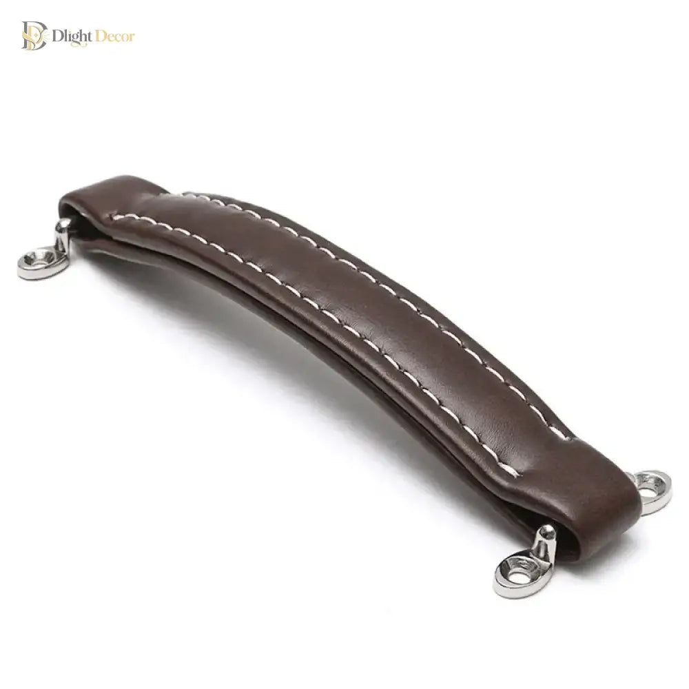 Vintage Leather Furniture Handle – Soft Suitcase-Style Drawer Pulls for Cabinets and Chests Handles