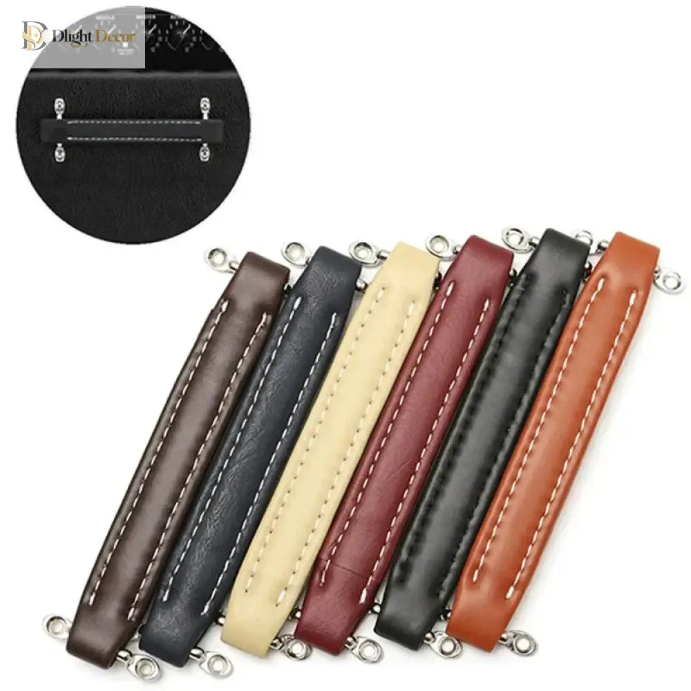 Vintage Leather Furniture Handle – Soft Suitcase-Style Drawer Pulls for Cabinets and Chests Handles