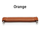 Vintage Leather Furniture Handle – Soft Suitcase-Style Drawer Pulls for Cabinets and Chests Orange Handles