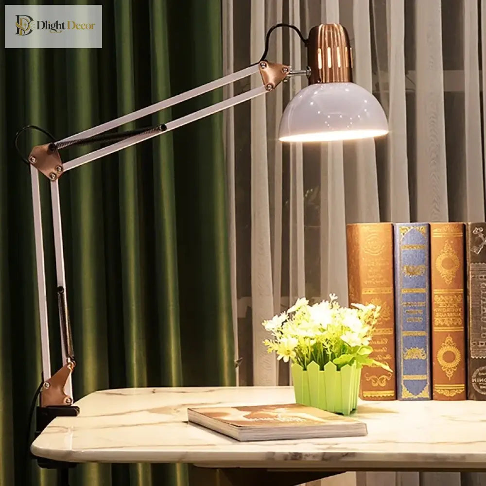 Ed Studio Desk Lamp - Vintage Portable Fixture With Clamp For Reading Writing And Study Table