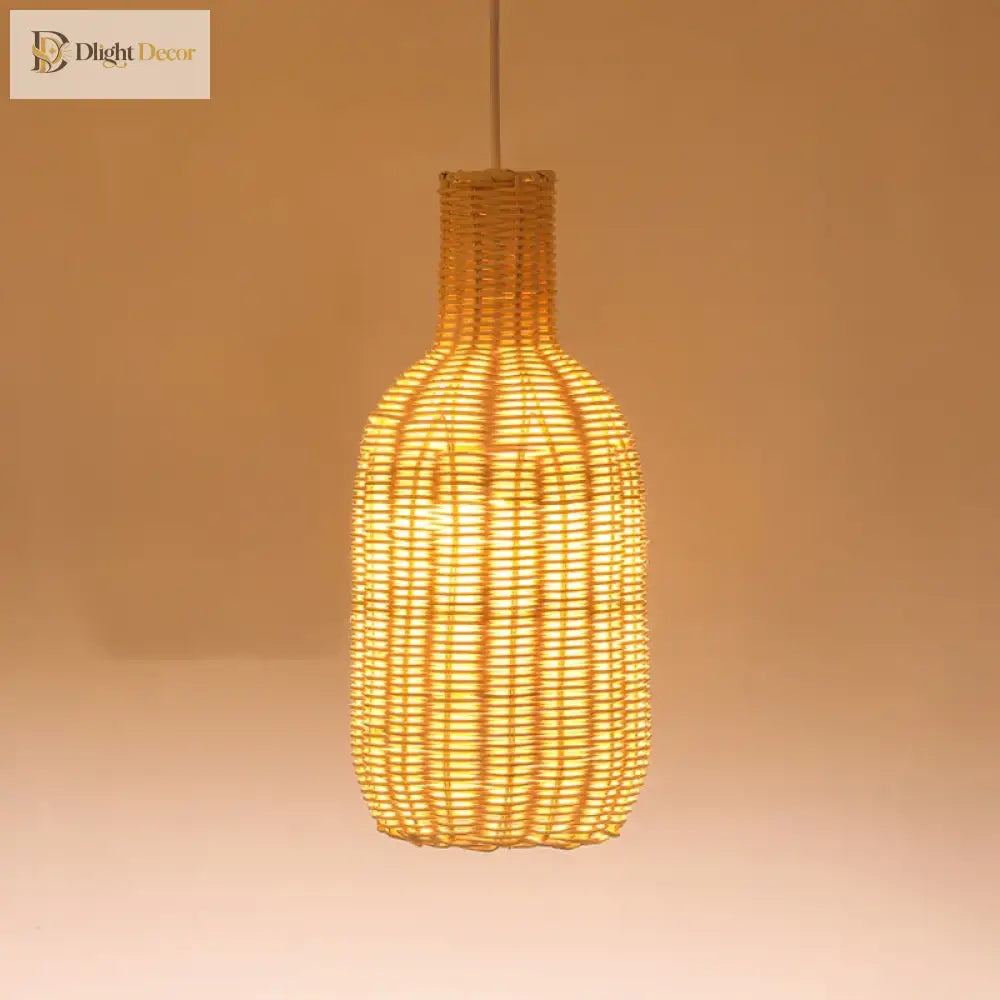 Vintage Handmade Rattan Pendant Light - Creative Lighting For Dining Rooms Cafes Restaurants And