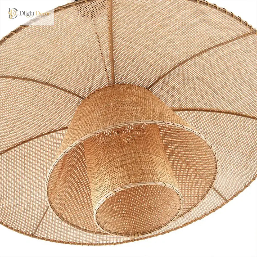 Retro Wabi - Sabi Rattan Pendant Light - Vintage Country Charm For Living Rooms Bedrooms Dining