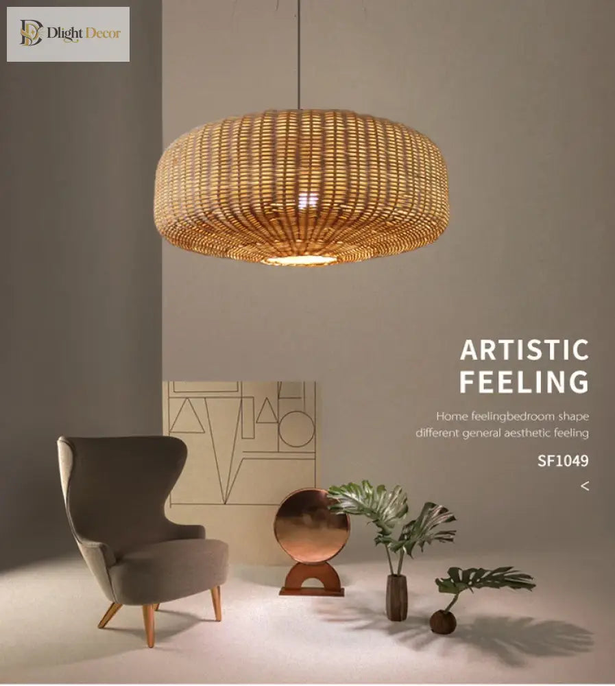 Retro Handmade Rattan Pendant Lights - Chinese - Inspired Vintage Lighting For Dining Rooms
