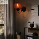 Vintage Rattan Bamboo Wall Sconce - Retro Lighting For Dining Bedroom And More Wall Lamp