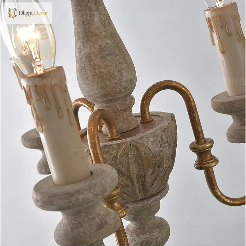 Vintage Wooden Chandeliers - Retro Suspension Lighting For Kitchen Baby Room Nursery Loft And