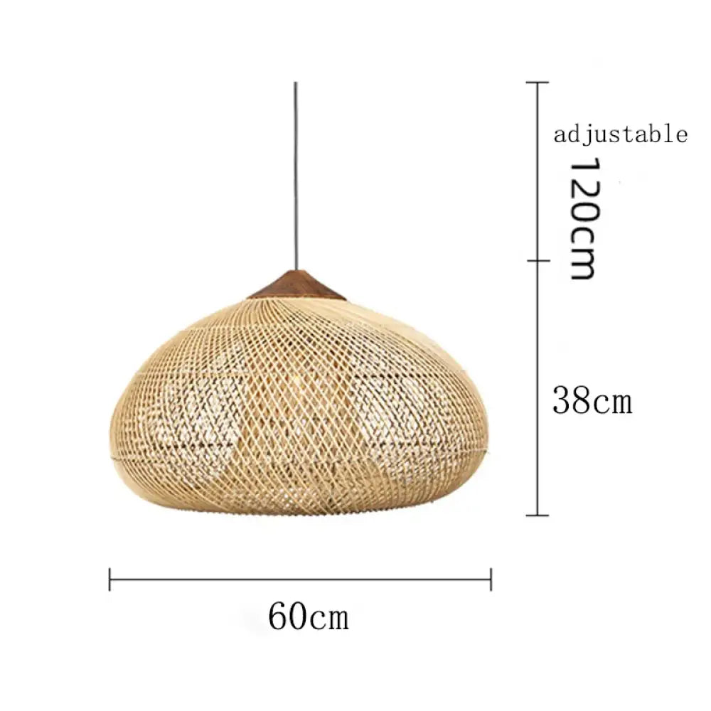 Wabi-Sabi Handwoven Rattan Pendant Light – style and size option 10