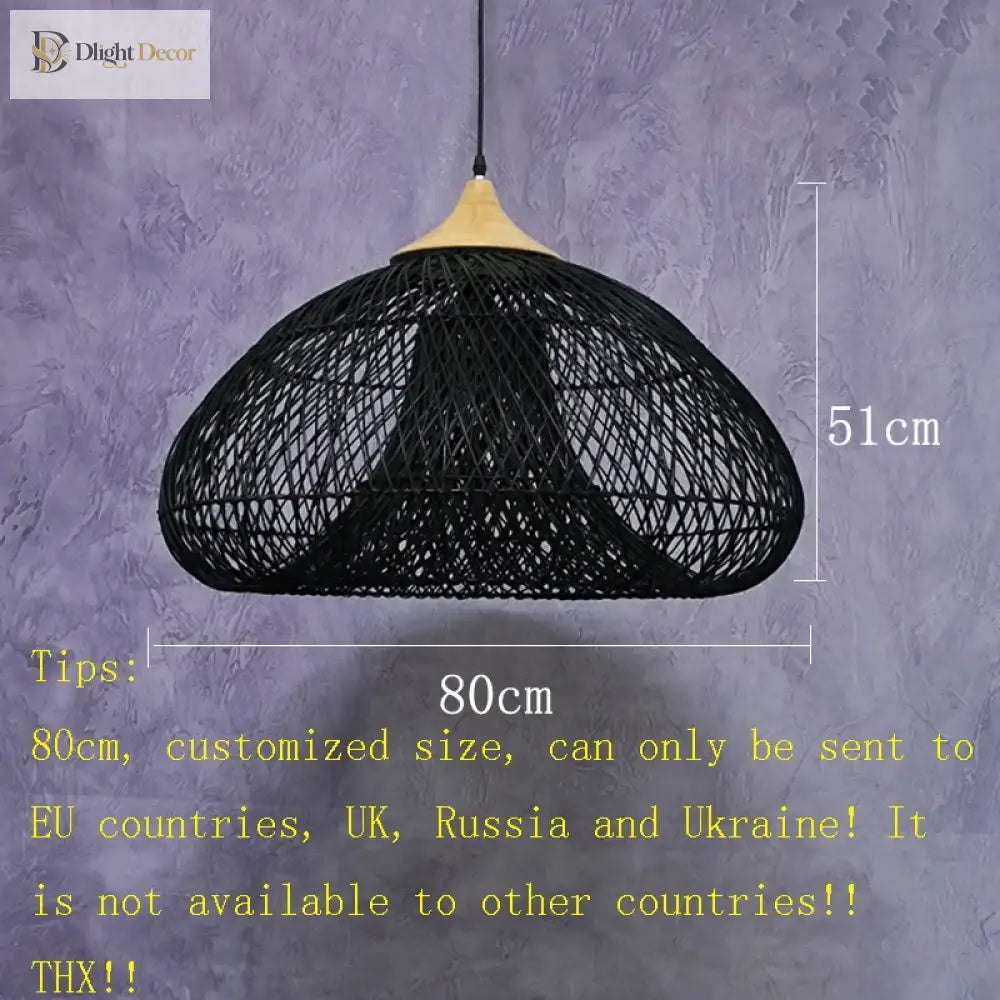 Wabi-Sabi Handwoven Rattan Pendant Light – style and size option 16