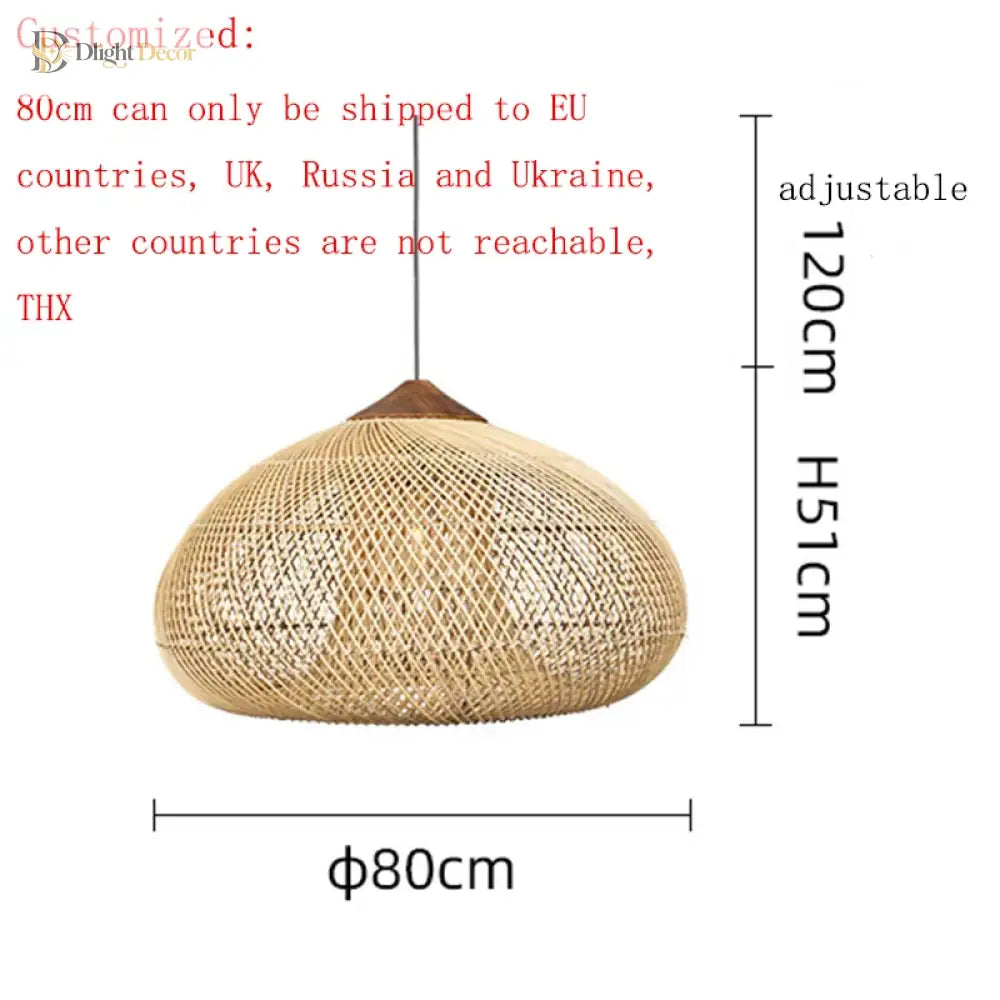 Wabi-Sabi Handwoven Rattan Pendant Light – style and size option 14