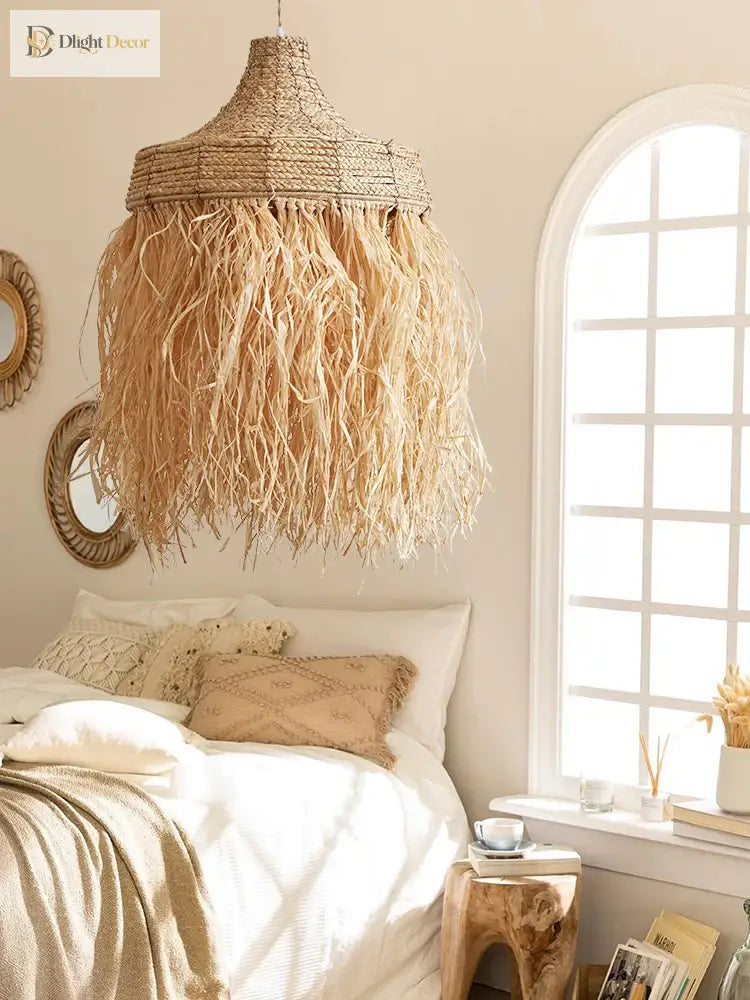 Wabi Sabi Rattan Grass Pendant Lamps - Handmade Japanese - Inspired Natural Lighting With Simple