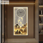 Dlight Decor Wall Clock Lamp with Crystal Glow Wall Art
