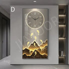 Dlight Decor Wall Clock Lamp with Crystal Glow D / 140X70cm / NON dimm cool light|Black border Wall Art