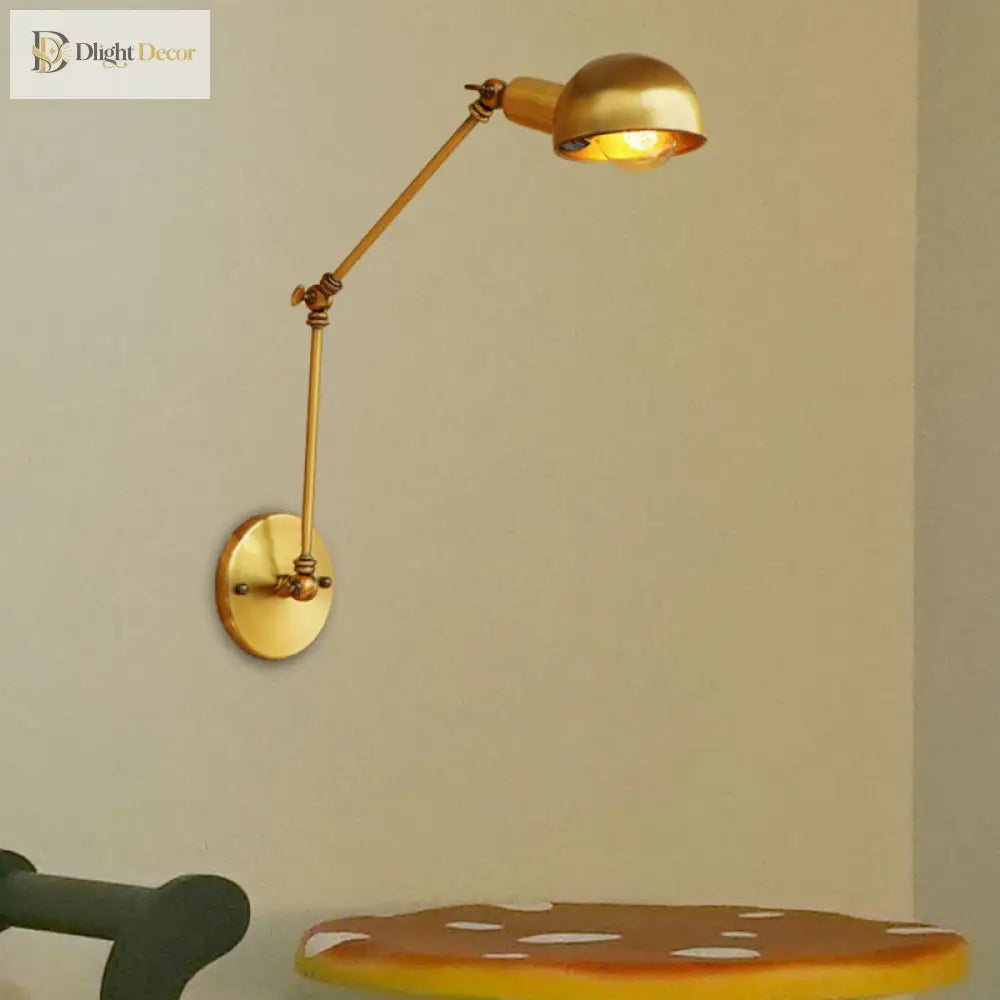 Watson’s Industrial Swing Arm: Brass Beauty For Focused Light (1 - Light Sconce)