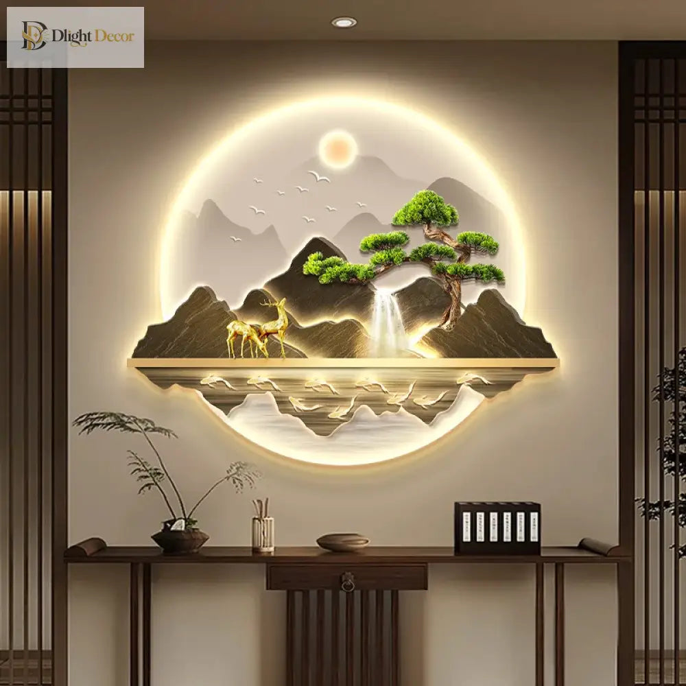 Dlight Decor Wealth Landscape Wall Lamp Mural Wall Art