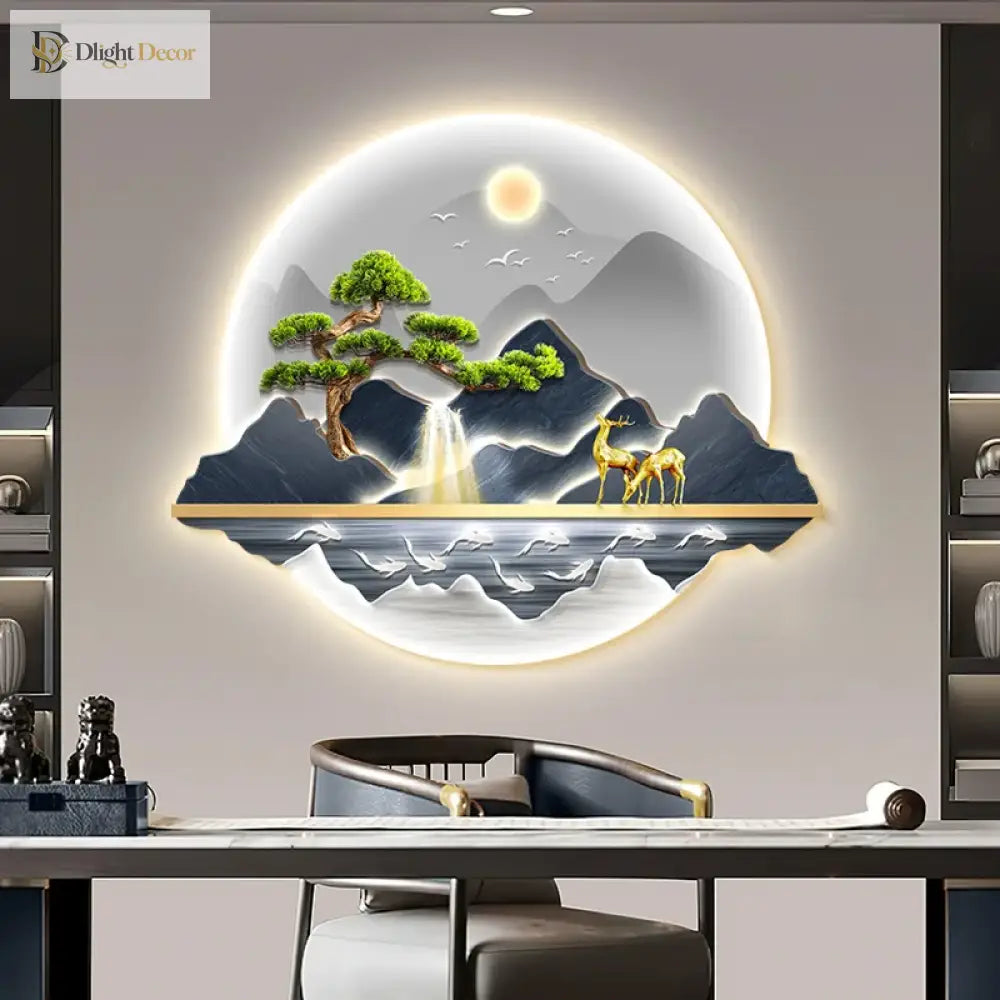 Dlight Decor Wealth Landscape Wall Lamp Mural Wall Art