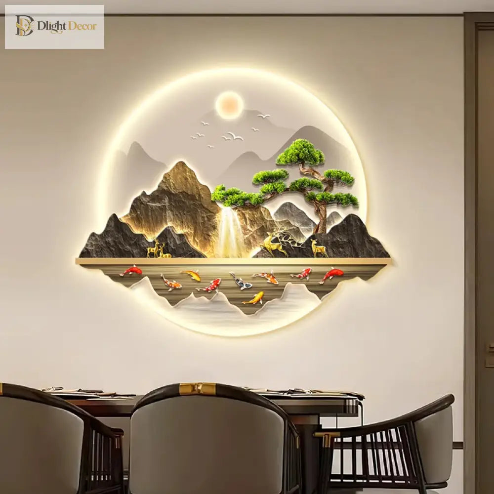 Dlight Decor Wealth Landscape Wall Lamp Mural Wall Art