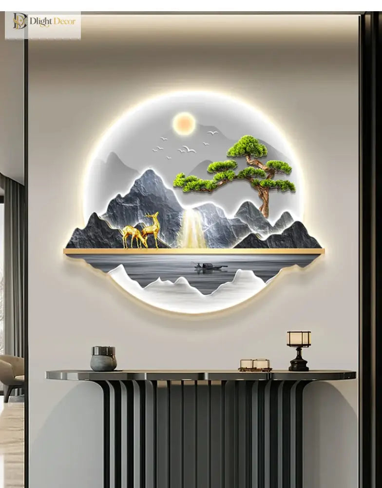 Dlight Decor Wealth Landscape Wall Lamp Mural Wall Art